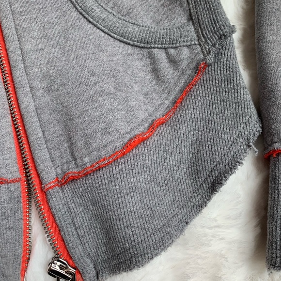 Lululemon jacket hoodie grey orange size 4 - Picture 9 of 16